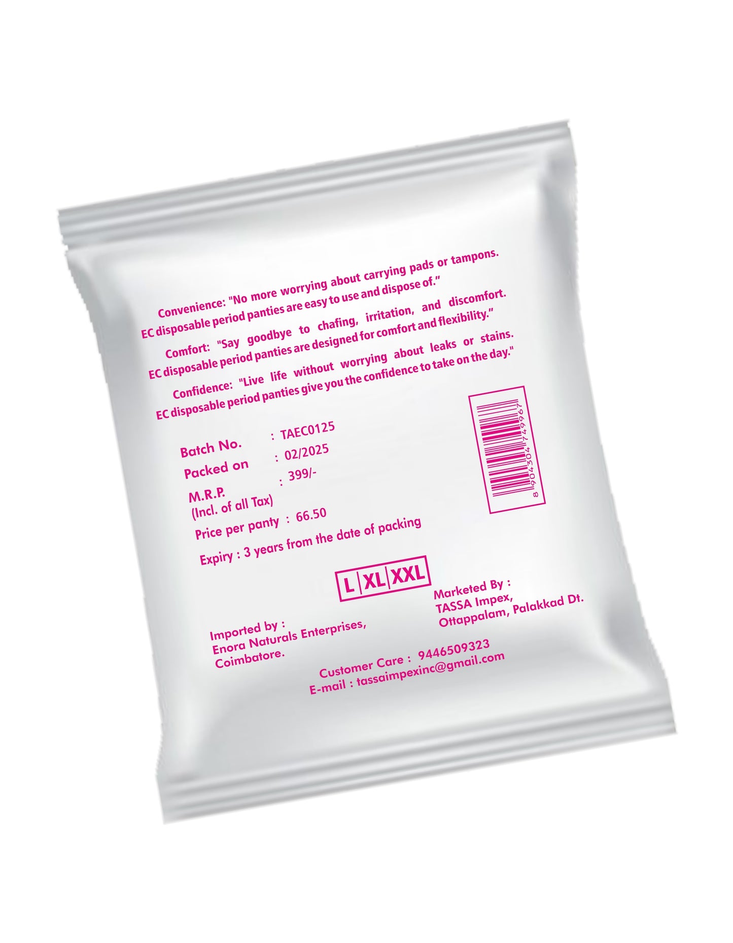 Disposable Period Panty,Pack of 6